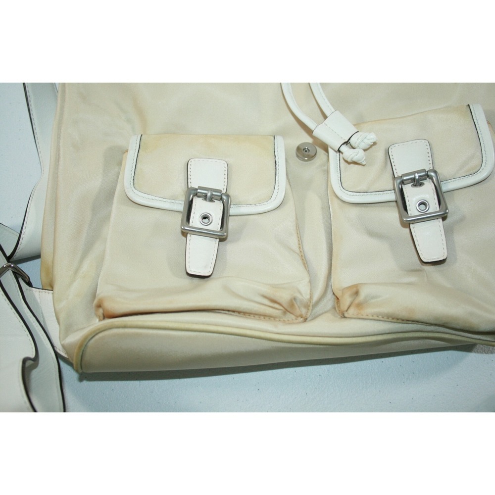 Coach Tan Nylon Double Pocket Drawstring Women's Backpack Purse Bag 6258 - Picture 12 of 12